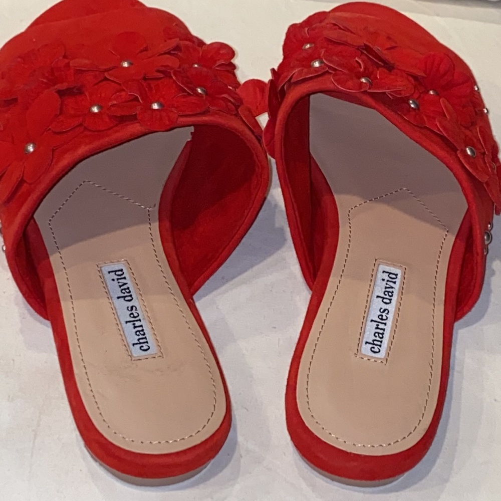 Charles David Sicilian Red Size 11 Slides Shoes F… - image 3